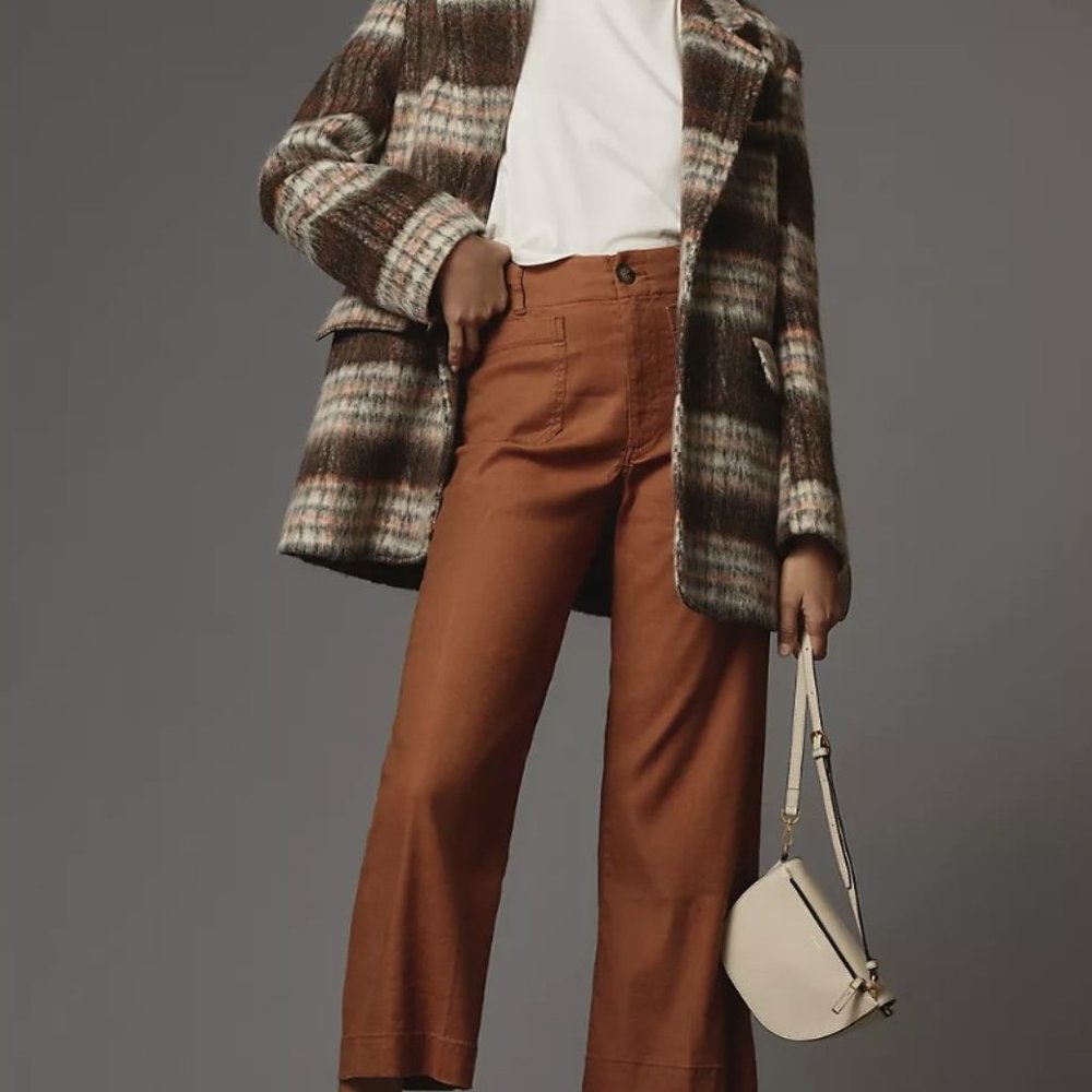 Maeve Colette Cropped Wide-Leg Linen Pants